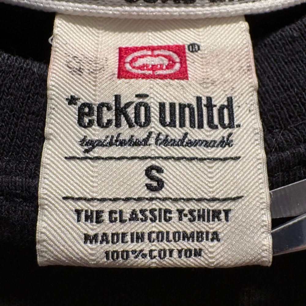 Vintage Ecko Unlimited Angel Wing Overcome Overturn Black Graphic Tee - Picture 8 of 11